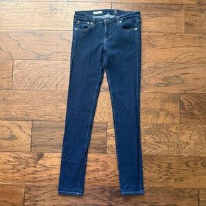 AG Jeans The Legging Super Skinny Low Rise Adriano Goldschmied Dark Wash 28R USA